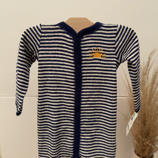 Pijama azul rayada