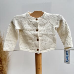 Cardigan blanco tejido