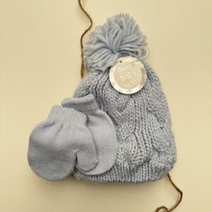 Gorrito & guantes celeste